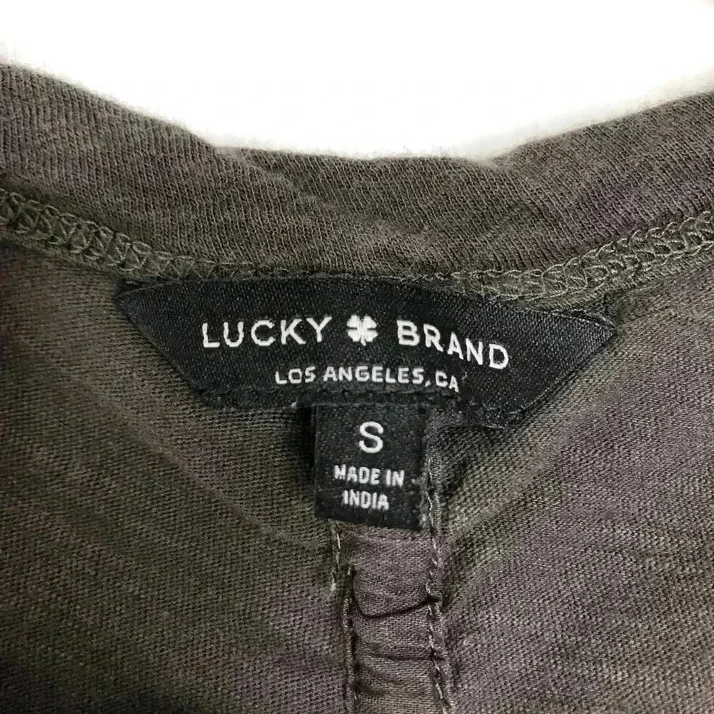 Lucky Brand Embroidered  Leaf Ruched Back Tank SM - Picture 7 of 16